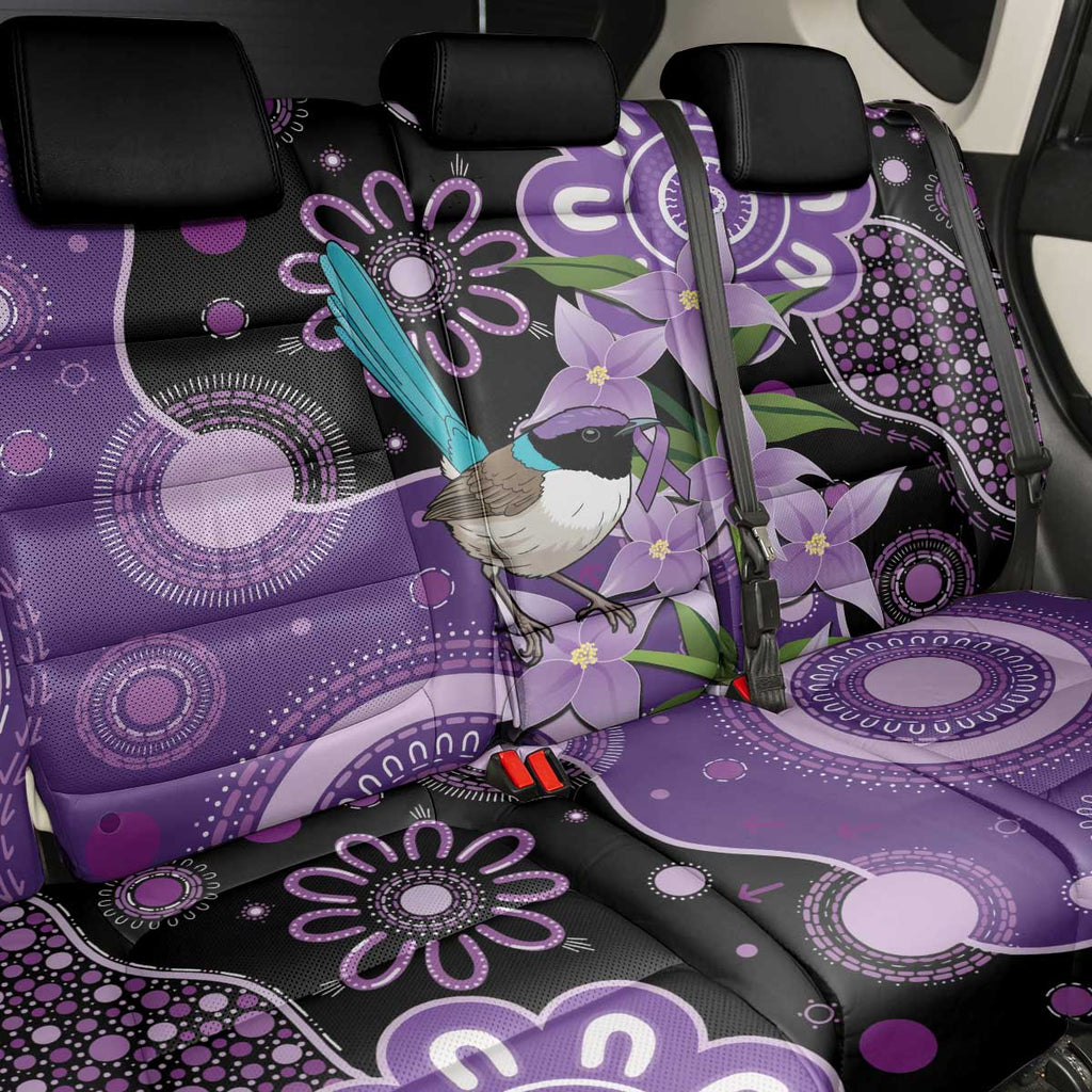 Australia Epilepsy Awareness Back Car Seat Cover Purple-crowned Fairywren Boronia Aboriginal - Aussie Hoodie
