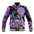 Australia Epilepsy Awareness Baseball Jacket Purple-crowned Fairywren Boronia Aboriginal - Aussie Hoodie