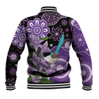 Australia Epilepsy Awareness Baseball Jacket Purple-crowned Fairywren Boronia Aboriginal - Aussie Hoodie