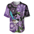 Australia Epilepsy Awareness Baseball Jersey Purple-crowned Fairywren Boronia Aboriginal - Aussie Hoodie