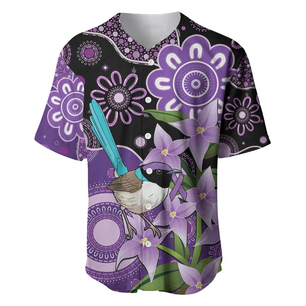 Australia Epilepsy Awareness Baseball Jersey Purple-crowned Fairywren Boronia Aboriginal - Aussie Hoodie