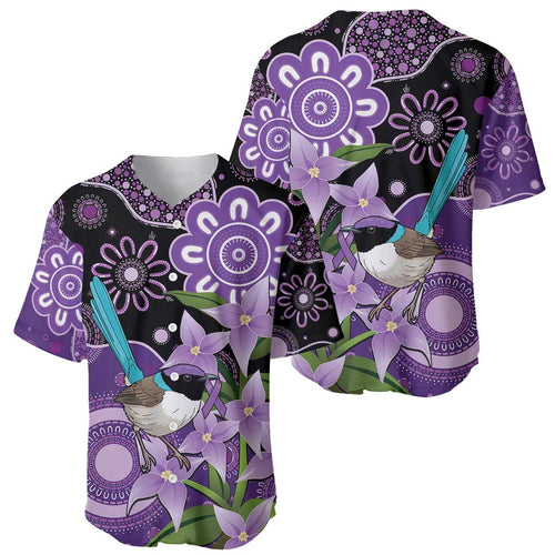 Australia Epilepsy Awareness Baseball Jersey Purple-crowned Fairywren Boronia Aboriginal - Aussie Hoodie
