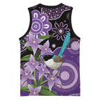 Australia Epilepsy Awareness Basketball Jersey Purple-crowned Fairywren Boronia Aboriginal - Aussie Hoodie