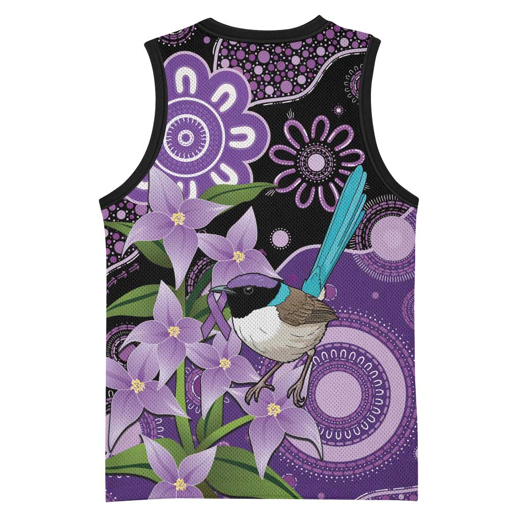 Australia Epilepsy Awareness Basketball Jersey Purple-crowned Fairywren Boronia Aboriginal - Aussie Hoodie