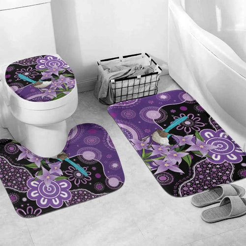 Australia Epilepsy Awareness Bathroom Set Purple-crowned Fairywren Boronia Aboriginal - Aussie Hoodie