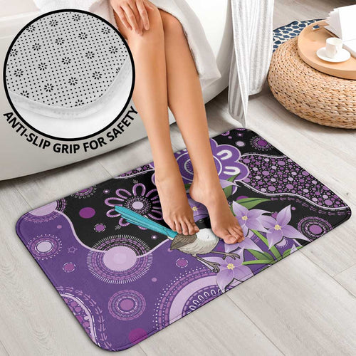 Australia Epilepsy Awareness Bathroom Set Purple-crowned Fairywren Boronia Aboriginal - Aussie Hoodie