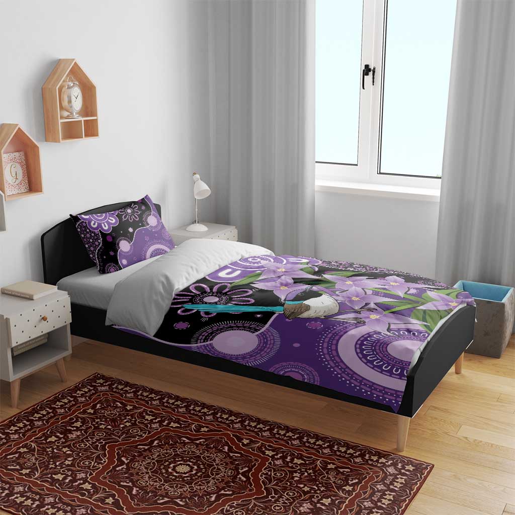 Australia Epilepsy Awareness Bedding Set Purple-crowned Fairywren Boronia Aboriginal - Aussie Hoodie