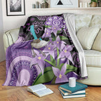 Australia Epilepsy Awareness Blanket Purple-crowned Fairywren Boronia Aboriginal - Aussie Hoodie