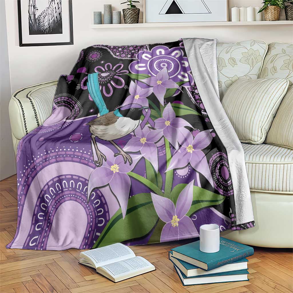 Australia Epilepsy Awareness Blanket Purple-crowned Fairywren Boronia Aboriginal - Aussie Hoodie