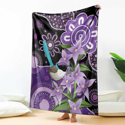 Australia Epilepsy Awareness Blanket Purple-crowned Fairywren Boronia Aboriginal - Aussie Hoodie