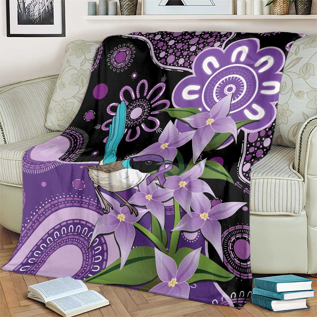 Australia Epilepsy Awareness Blanket Purple-crowned Fairywren Boronia Aboriginal - Aussie Hoodie