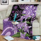 Australia Epilepsy Awareness Blanket Purple-crowned Fairywren Boronia Aboriginal - Aussie Hoodie
