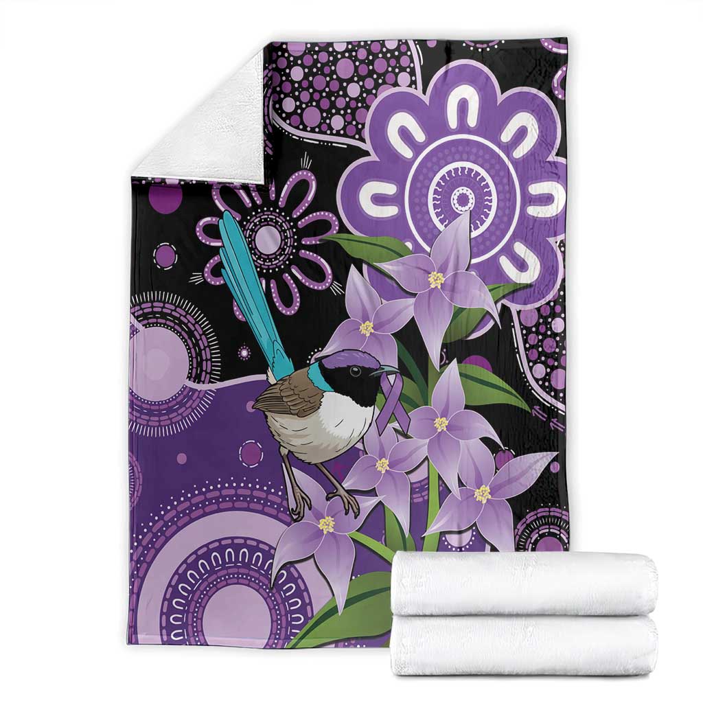 Australia Epilepsy Awareness Blanket Purple-crowned Fairywren Boronia Aboriginal - Aussie Hoodie