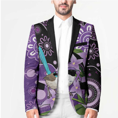 Australia Epilepsy Awareness Blazer Purple-crowned Fairywren Boronia Aboriginal - Aussie Hoodie