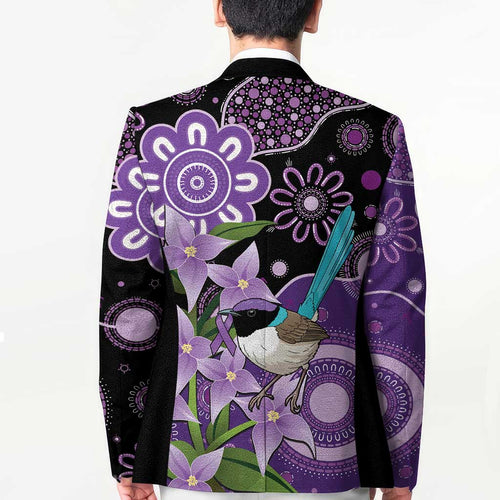 Australia Epilepsy Awareness Blazer Purple-crowned Fairywren Boronia Aboriginal - Aussie Hoodie