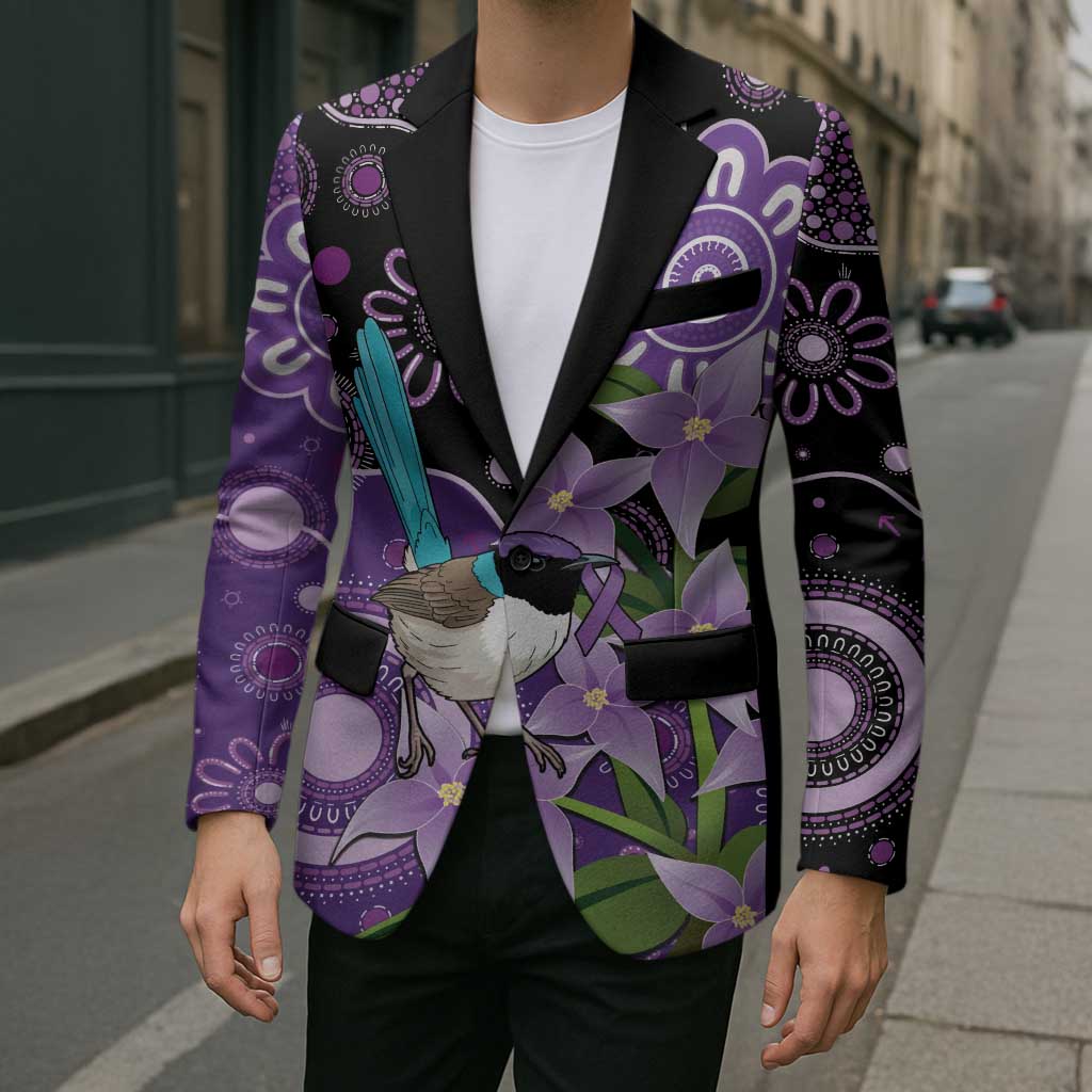 Australia Epilepsy Awareness Blazer Purple-crowned Fairywren Boronia Aboriginal - Aussie Hoodie