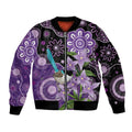 Australia Epilepsy Awareness Bomber Jacket Purple-crowned Fairywren Boronia Aboriginal - Aussie Hoodie