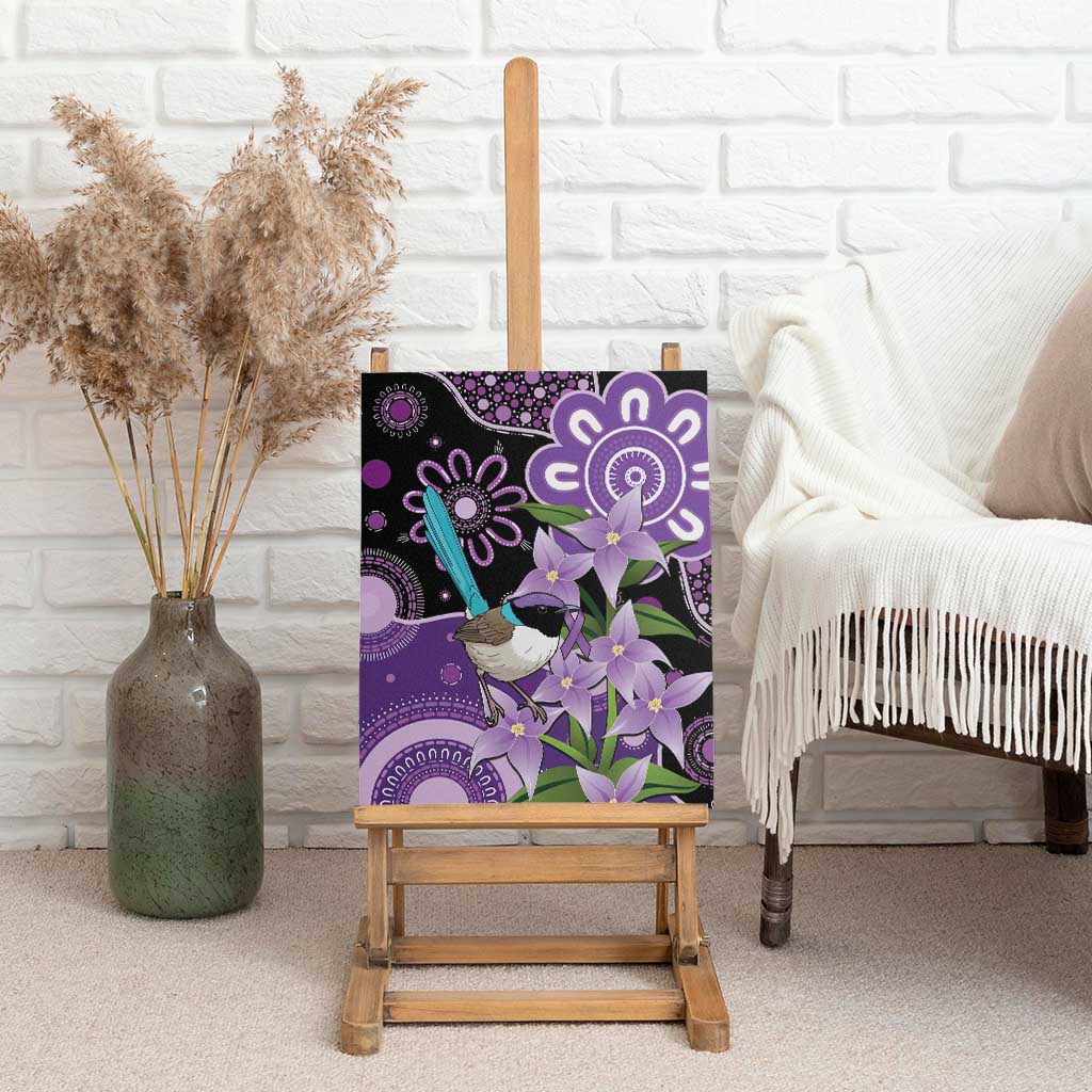 Australia Epilepsy Awareness Canvas Wall Art Purple-crowned Fairywren Boronia Aboriginal - Aussie Hoodie