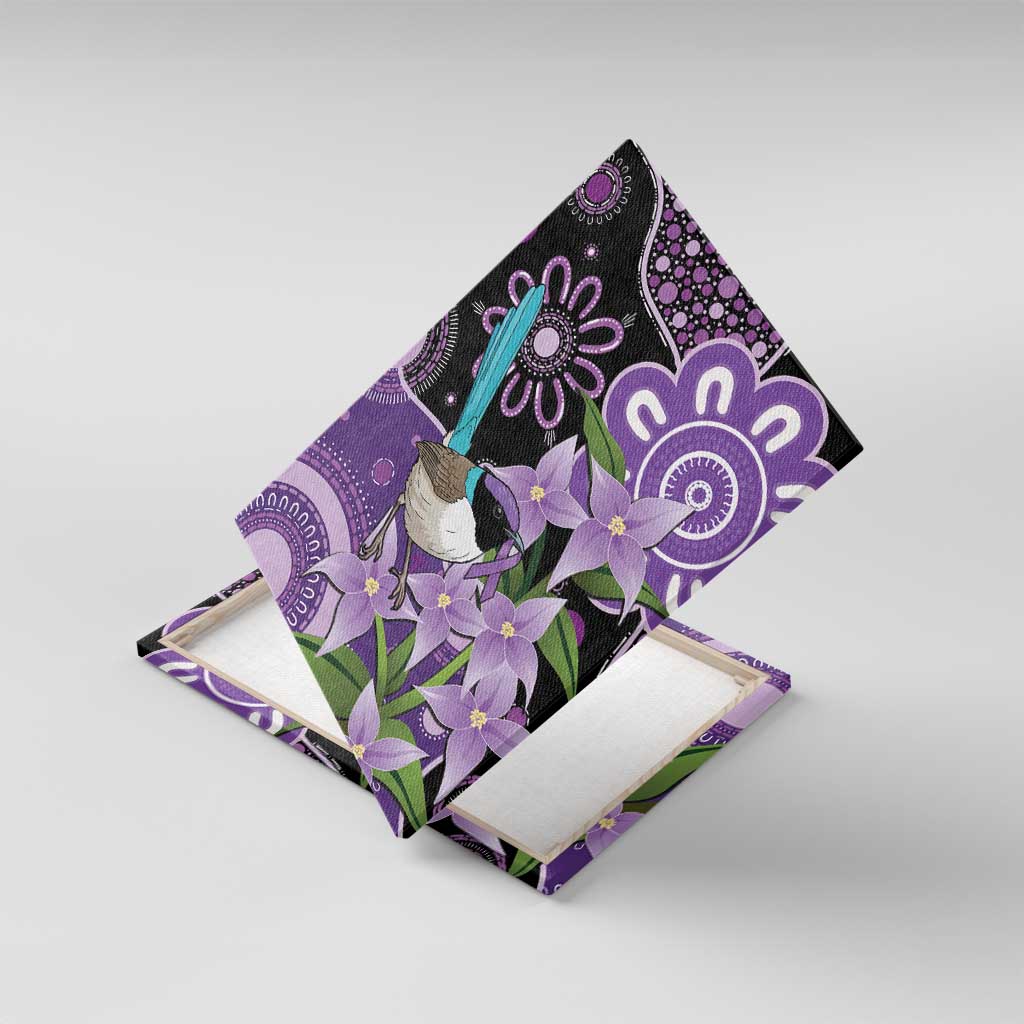 Australia Epilepsy Awareness Canvas Wall Art Purple-crowned Fairywren Boronia Aboriginal - Aussie Hoodie