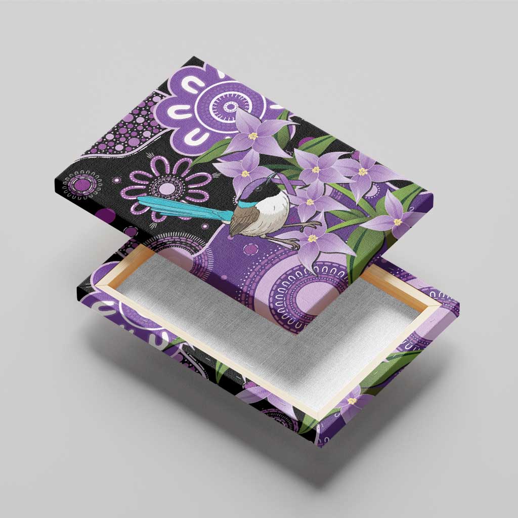 Australia Epilepsy Awareness Canvas Wall Art Purple-crowned Fairywren Boronia Aboriginal - Aussie Hoodie