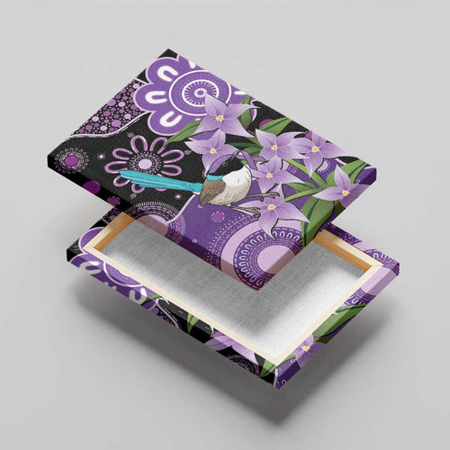 Australia Epilepsy Awareness Canvas Wall Art Purple-crowned Fairywren Boronia Aboriginal - Aussie Hoodie