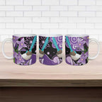 Australia Epilepsy Awareness Ceramic Mug Purple-crowned Fairywren Boronia Aboriginal - Aussie Hoodie