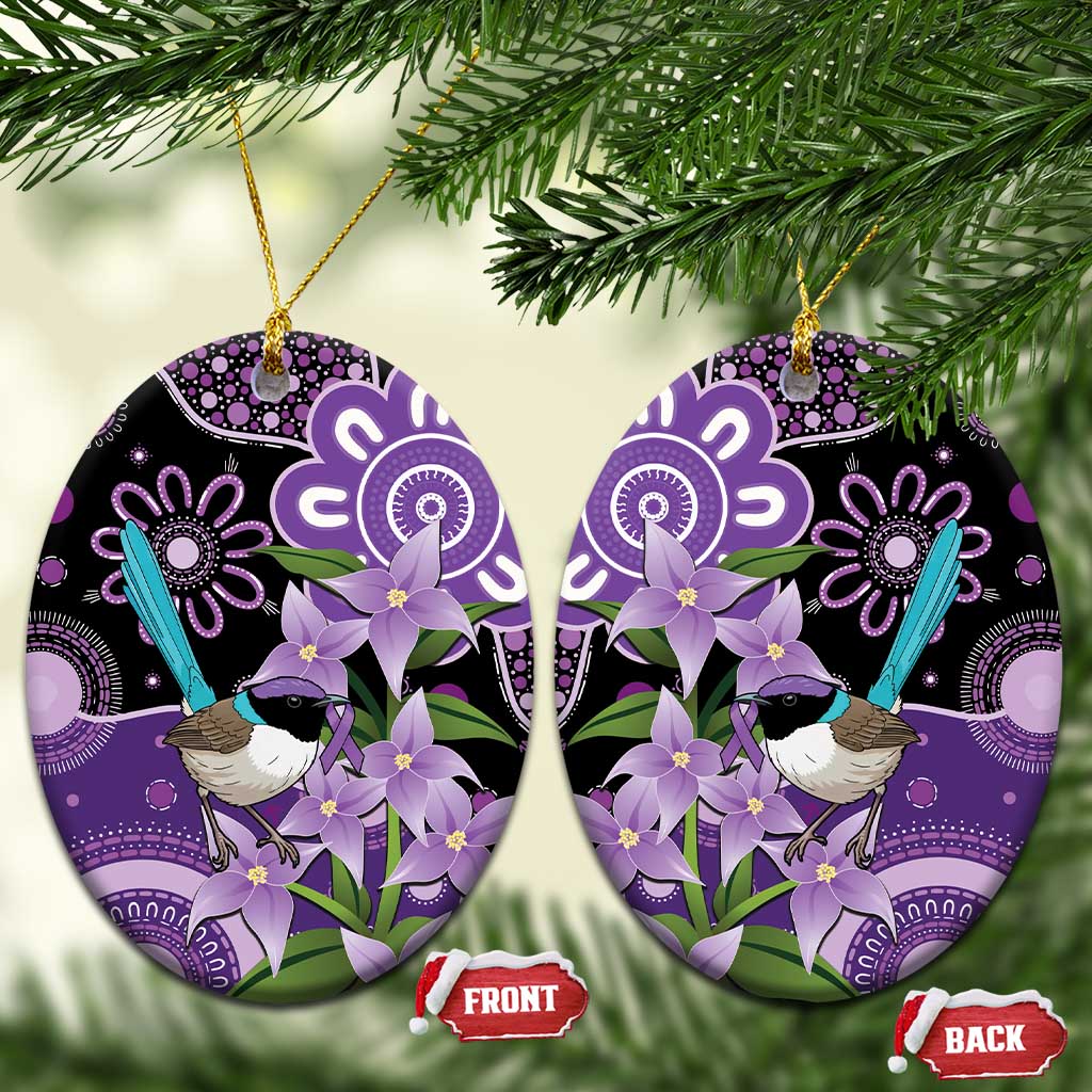 Australia Epilepsy Awareness Ceramic Ornament Purple-crowned Fairywren Boronia Aboriginal - Aussie Hoodie