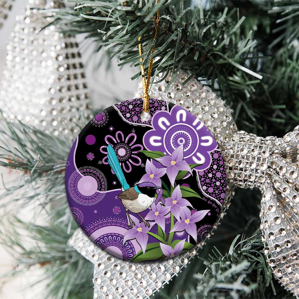Australia Epilepsy Awareness Ceramic Ornament Purple-crowned Fairywren Boronia Aboriginal - Aussie Hoodie