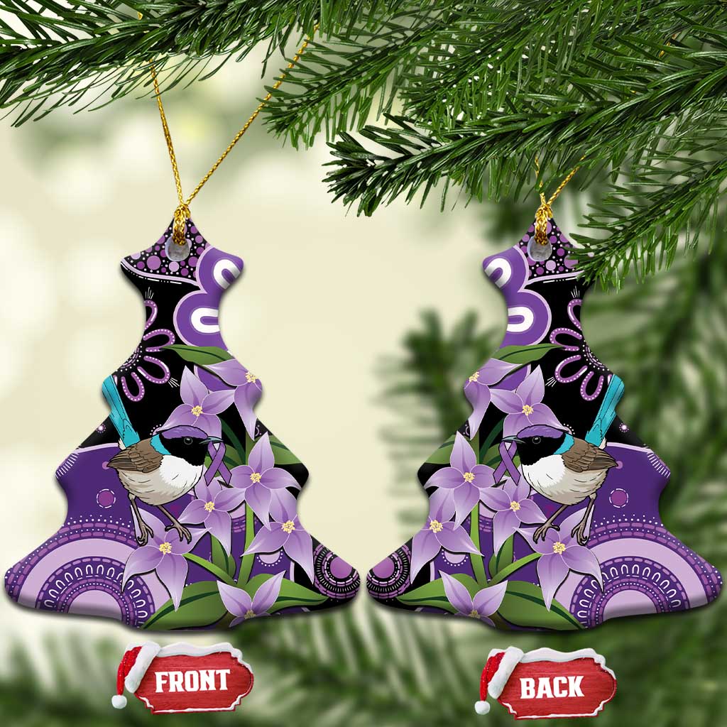 Australia Epilepsy Awareness Ceramic Ornament Purple-crowned Fairywren Boronia Aboriginal - Aussie Hoodie