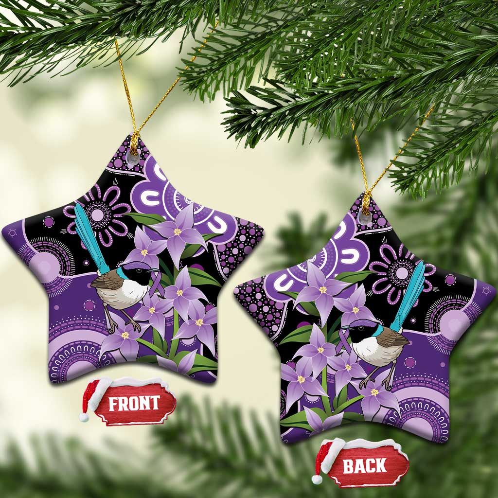 Australia Epilepsy Awareness Ceramic Ornament Purple-crowned Fairywren Boronia Aboriginal - Aussie Hoodie