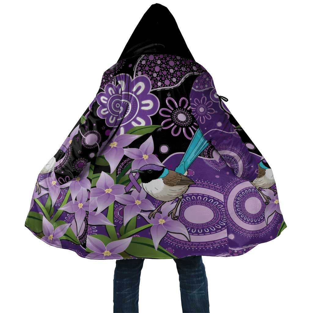 Australia Epilepsy Awareness Cloak Purple-crowned Fairywren Boronia Aboriginal - Aussie Hoodie
