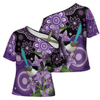 Australia Epilepsy Awareness Cross Shoulder Shirt Purple-crowned Fairywren Boronia Aboriginal - Aussie Hoodie