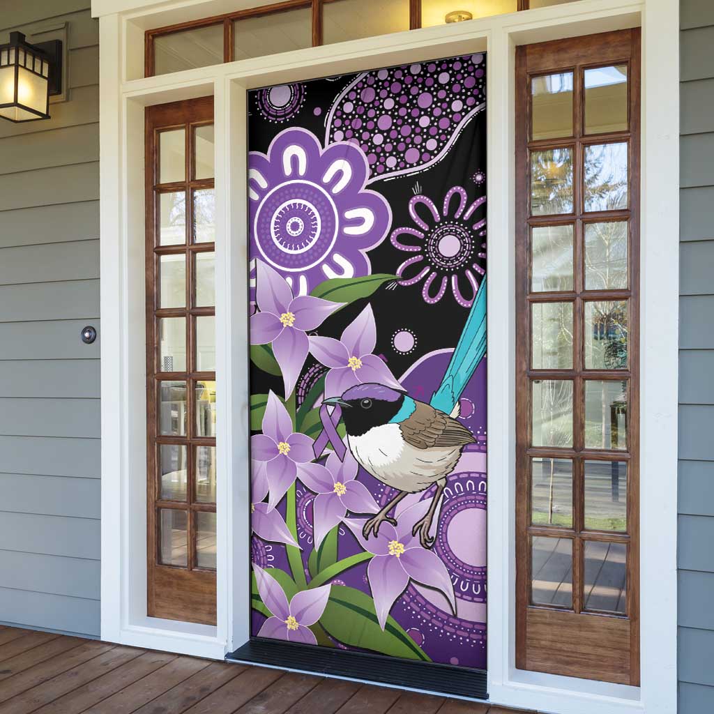 Australia Epilepsy Awareness Door Cover Purple-crowned Fairywren Boronia Aboriginal - Aussie Hoodie