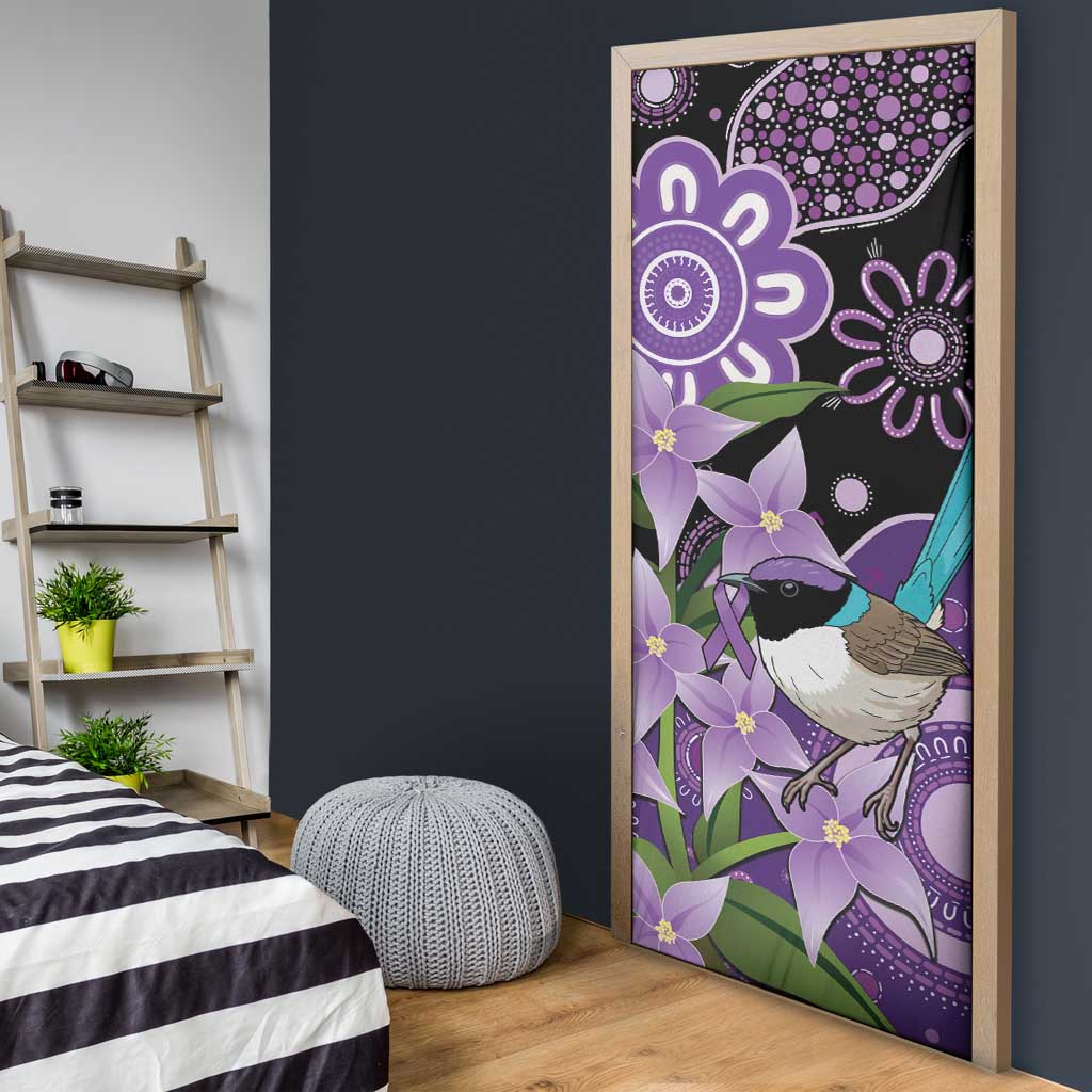 Australia Epilepsy Awareness Door Cover Purple-crowned Fairywren Boronia Aboriginal - Aussie Hoodie