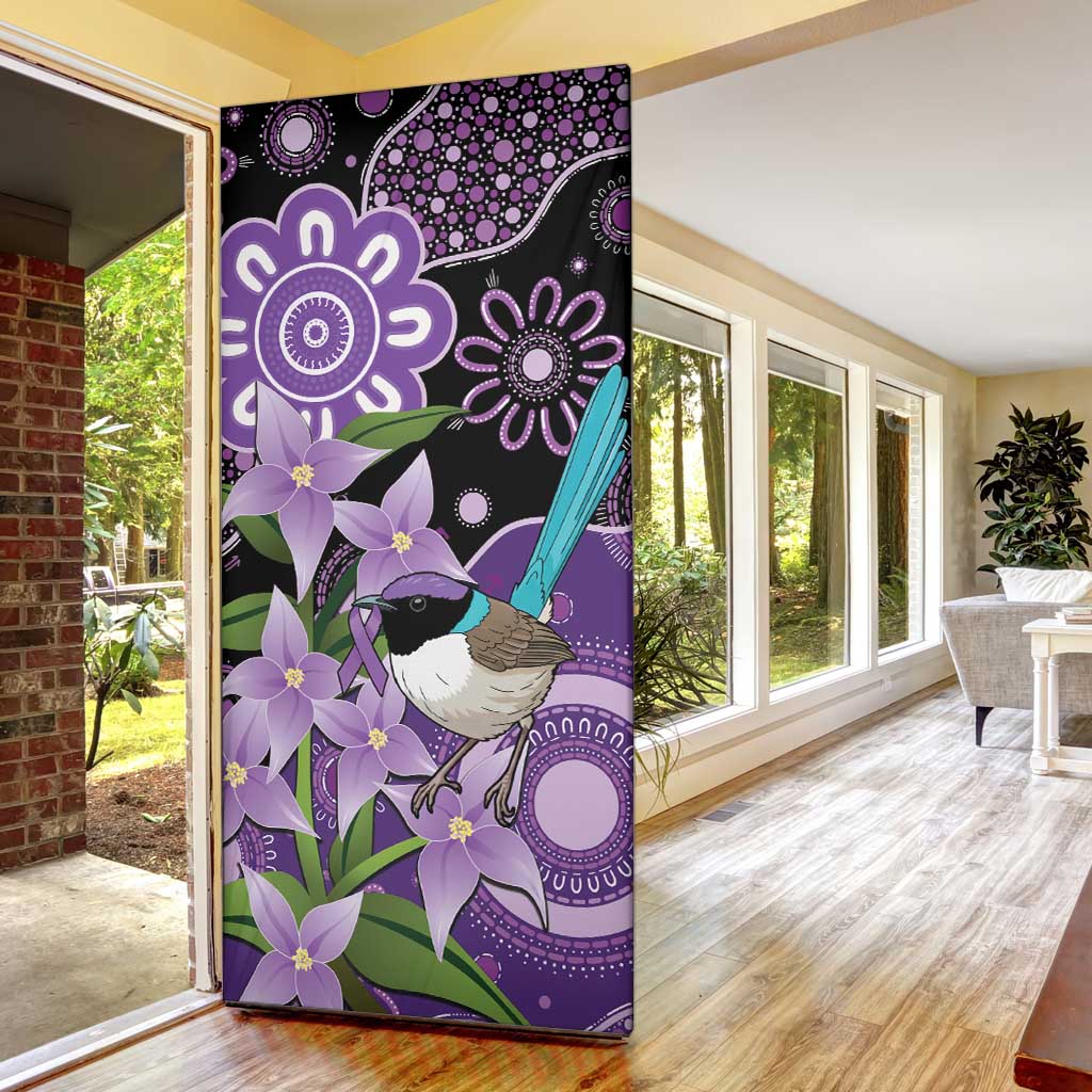 Australia Epilepsy Awareness Door Cover Purple-crowned Fairywren Boronia Aboriginal - Aussie Hoodie
