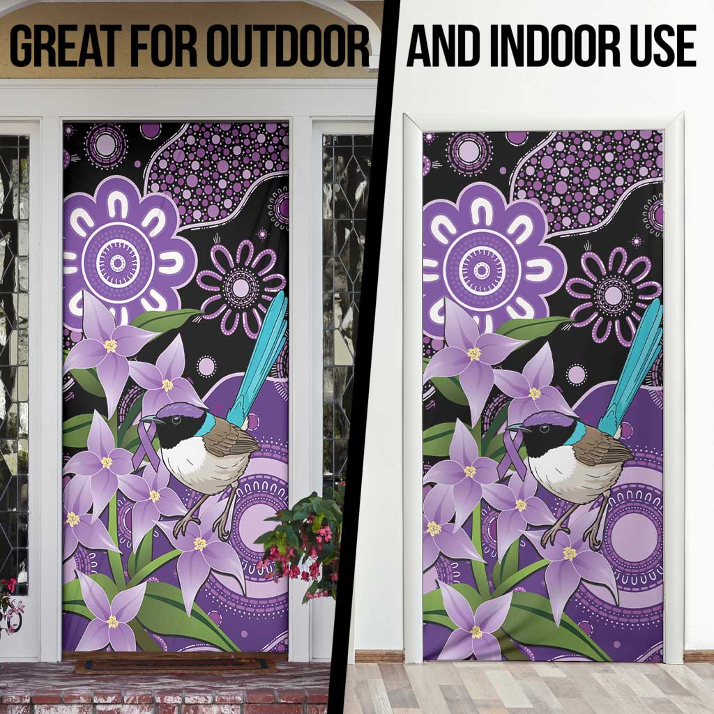 Australia Epilepsy Awareness Door Cover Purple-crowned Fairywren Boronia Aboriginal - Aussie Hoodie