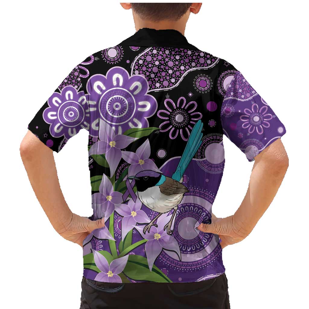 Australia Epilepsy Awareness Family Matching Mermaid Dress and Hawaiian Shirt Purple-crowned Fairywren Boronia Aboriginal - Aussie Hoodie