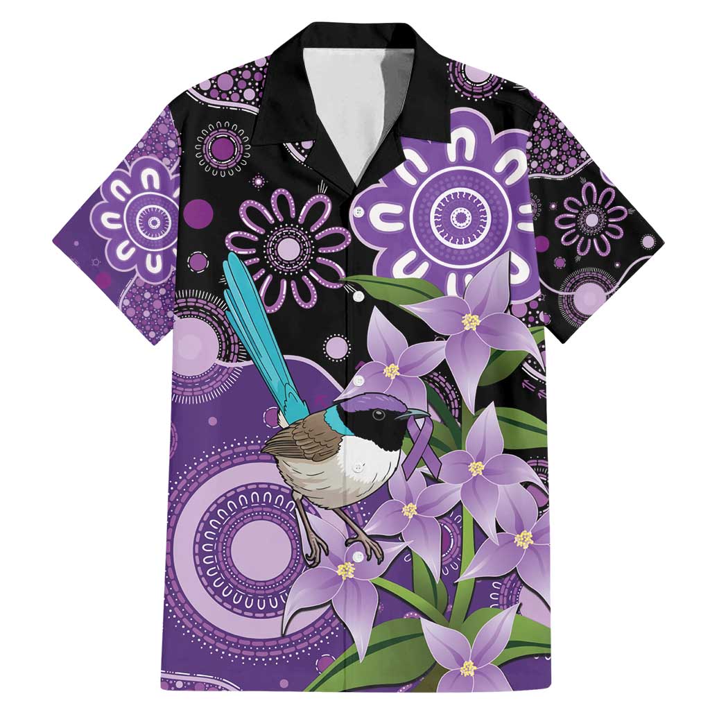 Australia Epilepsy Awareness Family Matching Mermaid Dress and Hawaiian Shirt Purple-crowned Fairywren Boronia Aboriginal - Aussie Hoodie