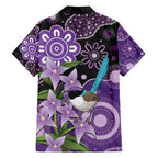 Australia Epilepsy Awareness Family Matching Off Shoulder Maxi Dress and Hawaiian Shirt Purple-crowned Fairywren Boronia Aboriginal - Aussie Hoodie