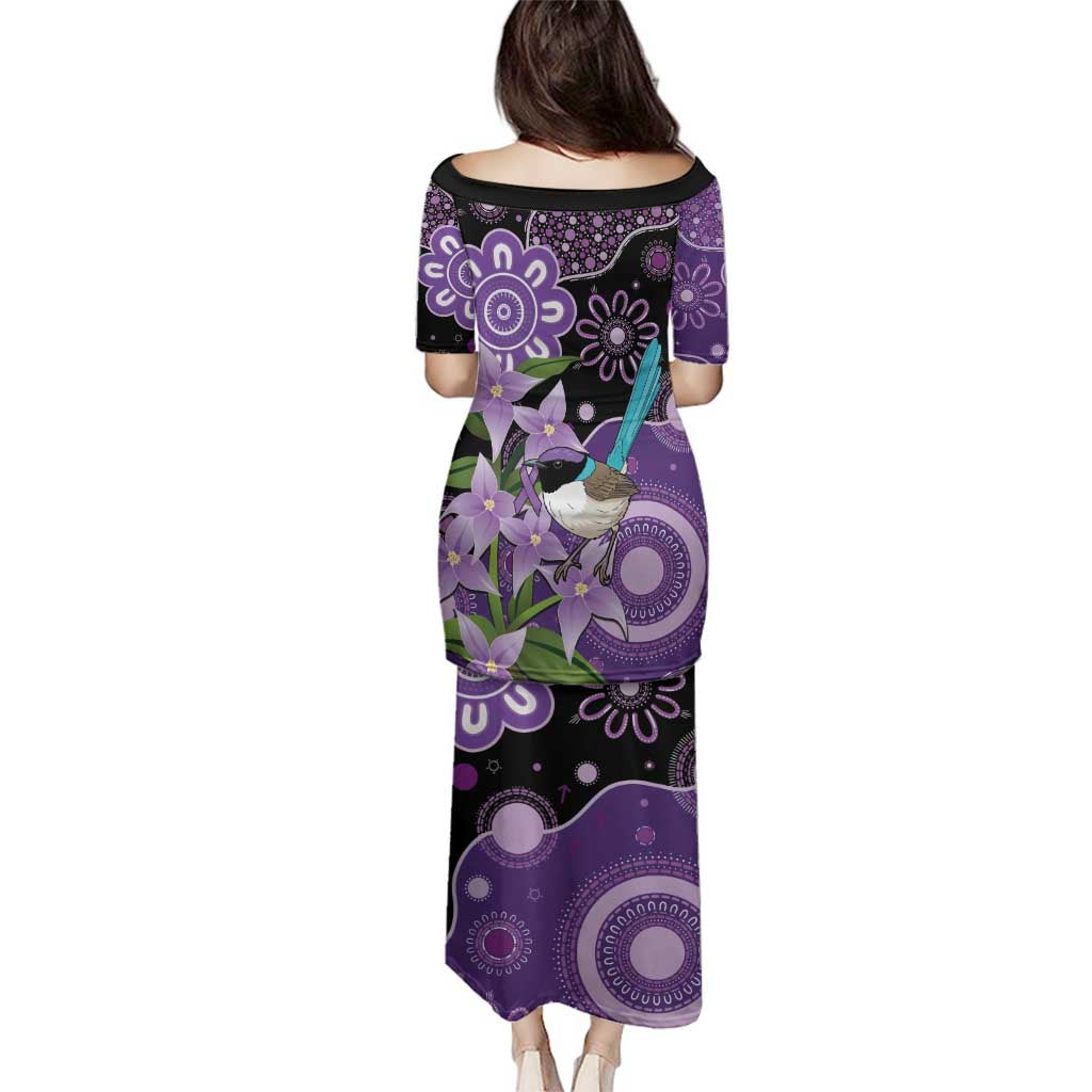 Australia Epilepsy Awareness Family Matching Puletasi and Hawaiian Shirt Purple-crowned Fairywren Boronia Aboriginal - Aussie Hoodie