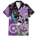 Australia Epilepsy Awareness Family Matching Summer Maxi Dress and Hawaiian Shirt Purple-crowned Fairywren Boronia Aboriginal - Aussie Hoodie