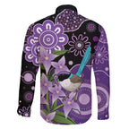 Australia Epilepsy Awareness Family Matching Summer Maxi Dress and Hawaiian Shirt Purple-crowned Fairywren Boronia Aboriginal - Aussie Hoodie