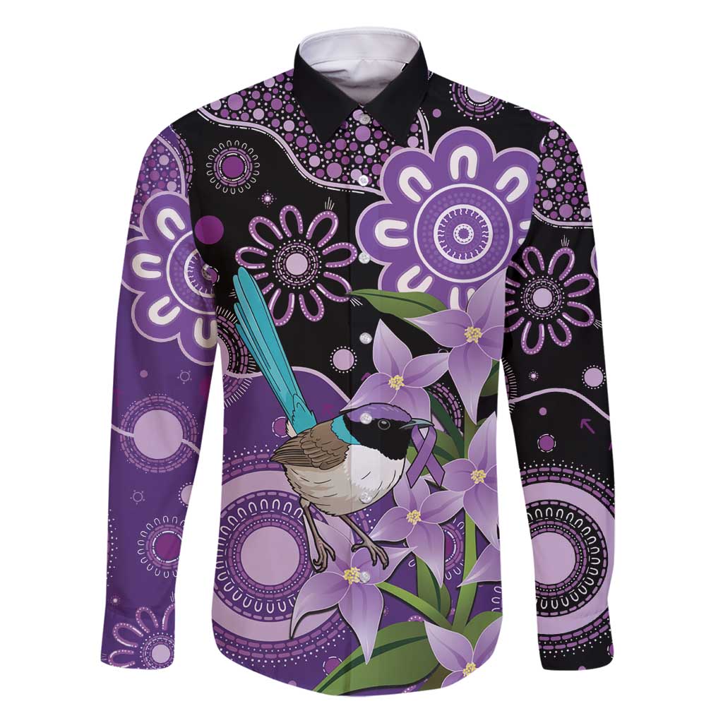 Australia Epilepsy Awareness Family Matching Tank Maxi Dress and Hawaiian Shirt Purple-crowned Fairywren Boronia Aboriginal - Aussie Hoodie
