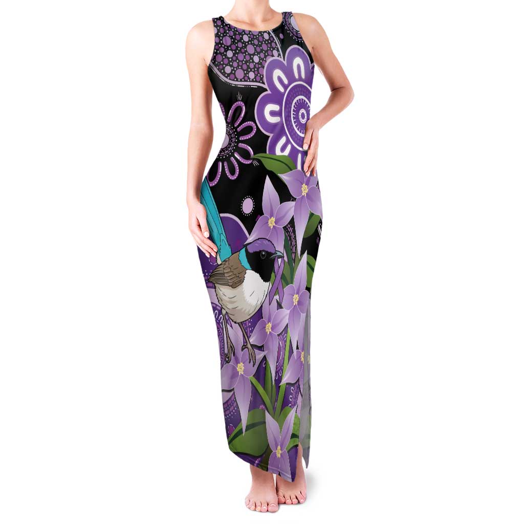 Australia Epilepsy Awareness Family Matching Tank Maxi Dress and Hawaiian Shirt Purple-crowned Fairywren Boronia Aboriginal - Aussie Hoodie