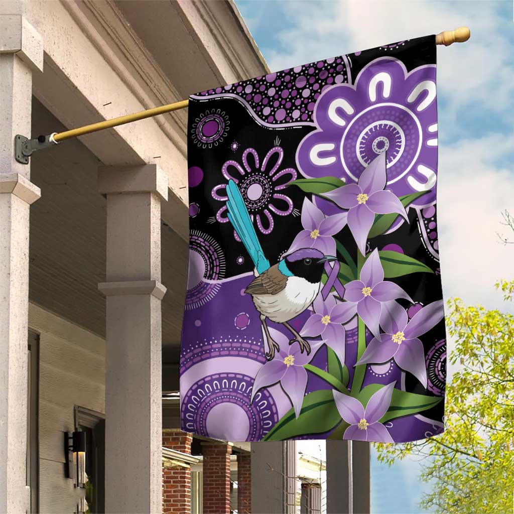 Australia Epilepsy Awareness Garden Flag Purple-crowned Fairywren Boronia Aboriginal - Aussie Hoodie