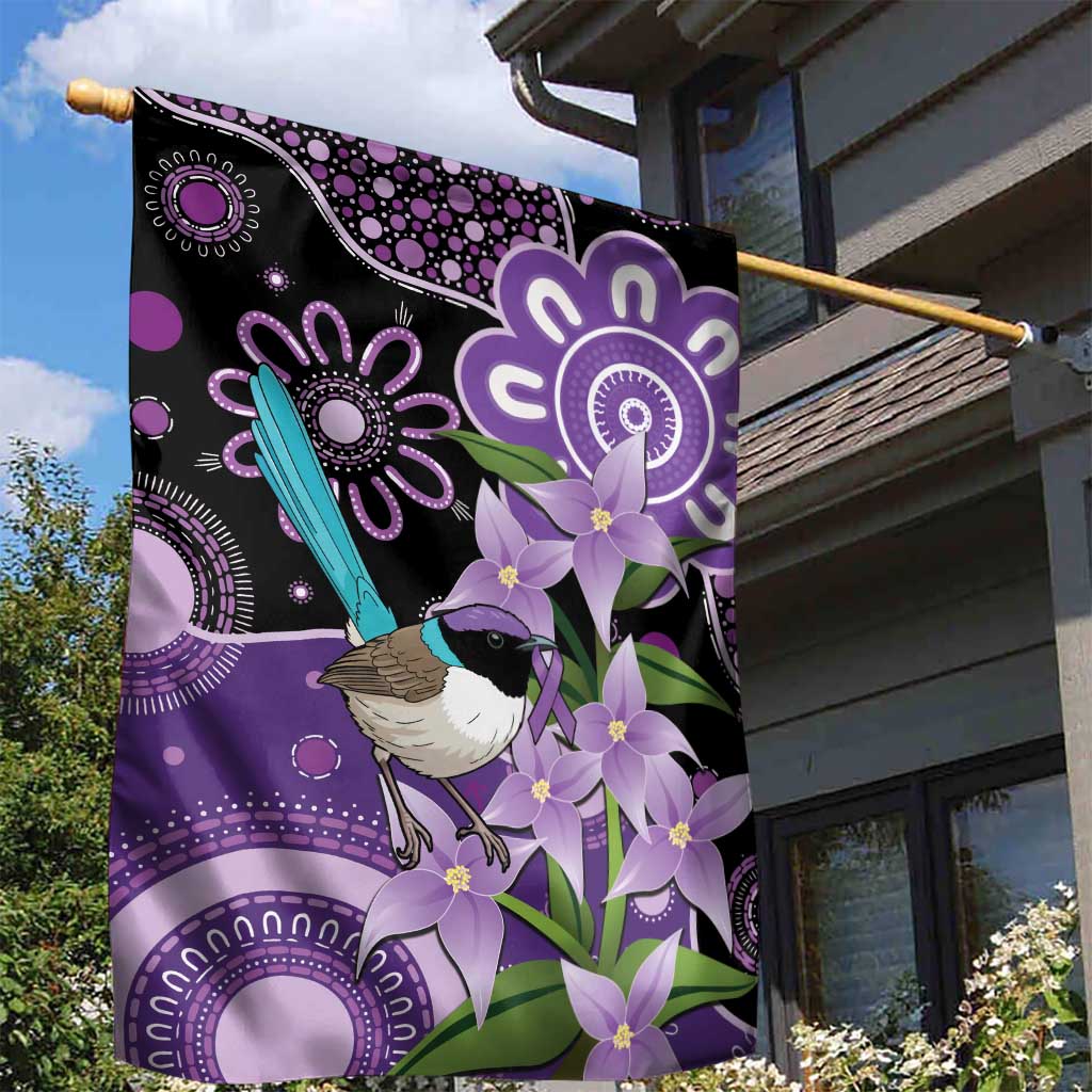 Australia Epilepsy Awareness Garden Flag Purple-crowned Fairywren Boronia Aboriginal - Aussie Hoodie
