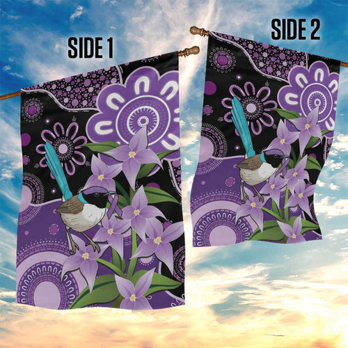 Australia Epilepsy Awareness Garden Flag Purple-crowned Fairywren Boronia Aboriginal - Aussie Hoodie