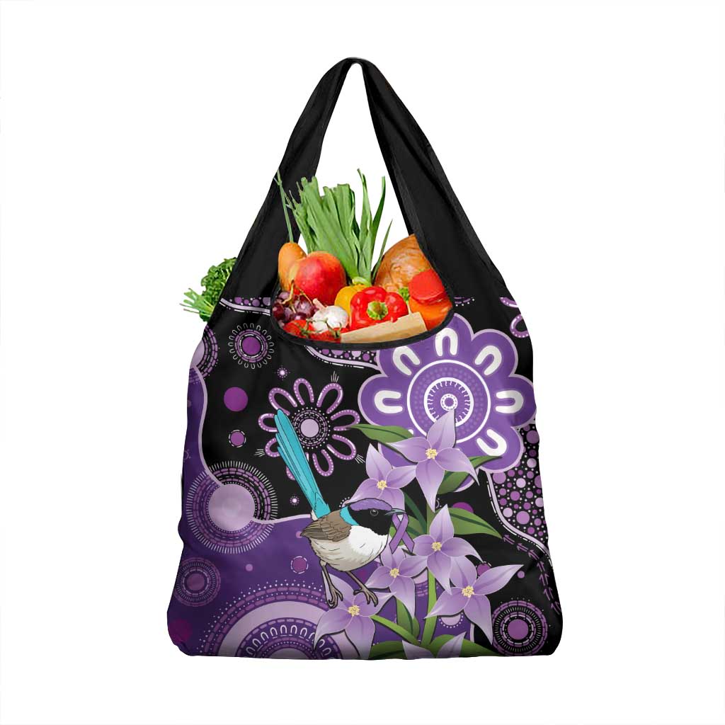 Australia Epilepsy Awareness Grocery Bag Purple-crowned Fairywren Boronia Aboriginal - Aussie Hoodie