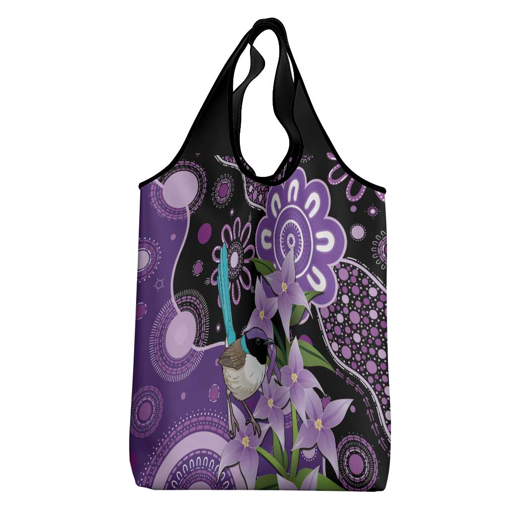 Australia Epilepsy Awareness Grocery Bag Purple-crowned Fairywren Boronia Aboriginal - Aussie Hoodie