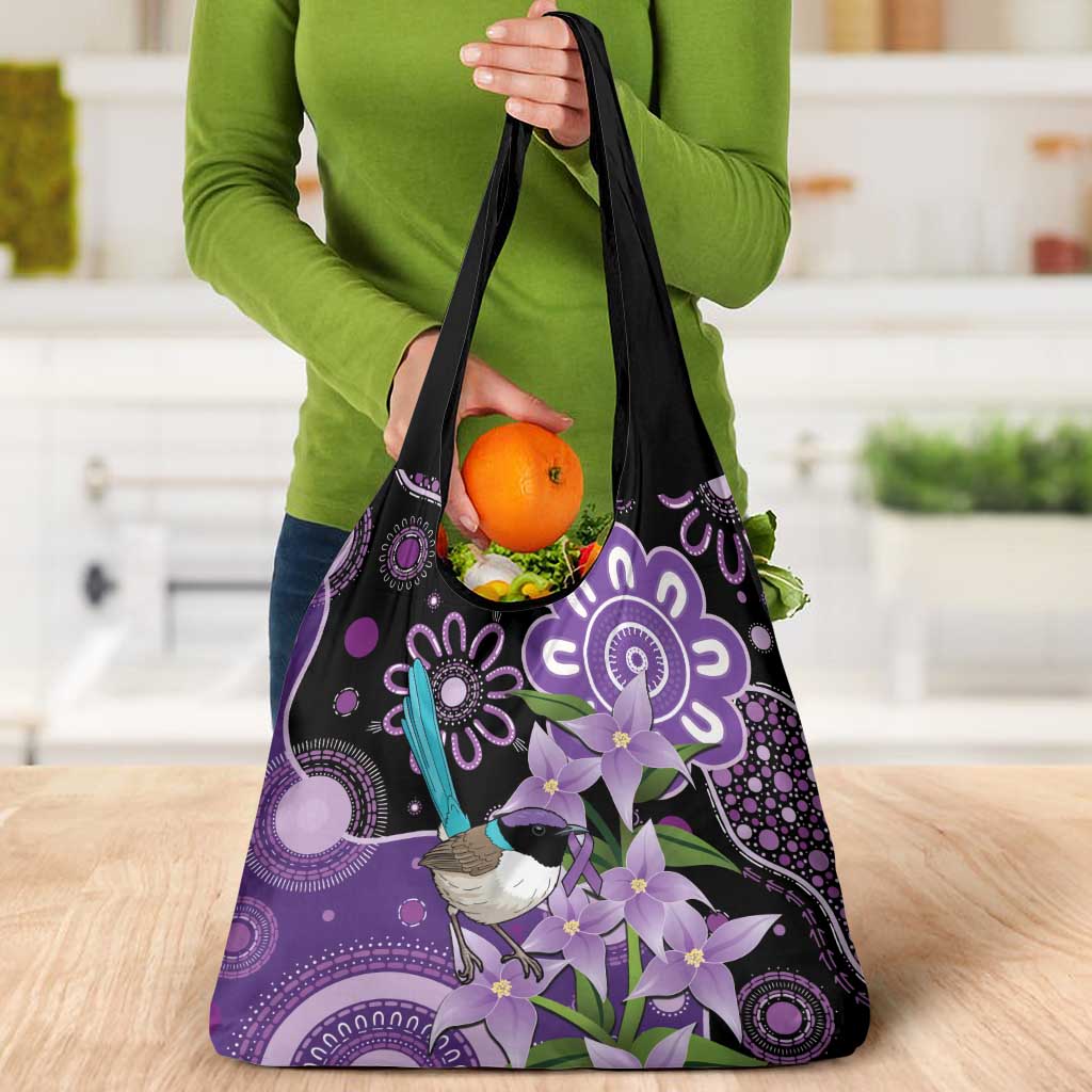 Australia Epilepsy Awareness Grocery Bag Purple-crowned Fairywren Boronia Aboriginal - Aussie Hoodie